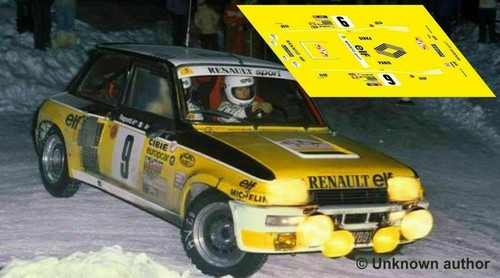 Décal renault turbo rallye - renault,